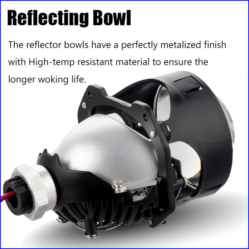 90W 2 PCS 3.0 Inch Blue Bi LED Projector Lens Universal Headlight Retrofit For H1 H4 H7 H11 Auto Light Headlamp Car Accessory