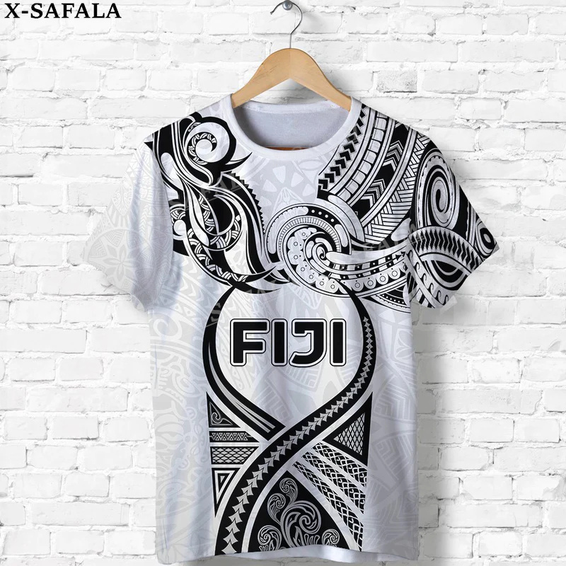 Fiji Rugby Polynesia Fiji For 7s, Its Time 3D Printed Short Sleeve T-shirt Summer Round Neck Men Female Casual Top Tee-2