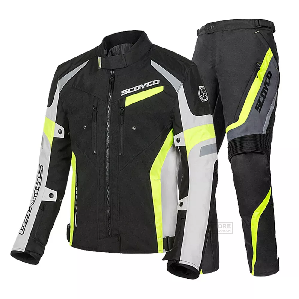 SCOYCO Motorcycle Jacket Men Windproof Moto Riding Racing Motorbike Clothing Protective Gear for Autumn Winter