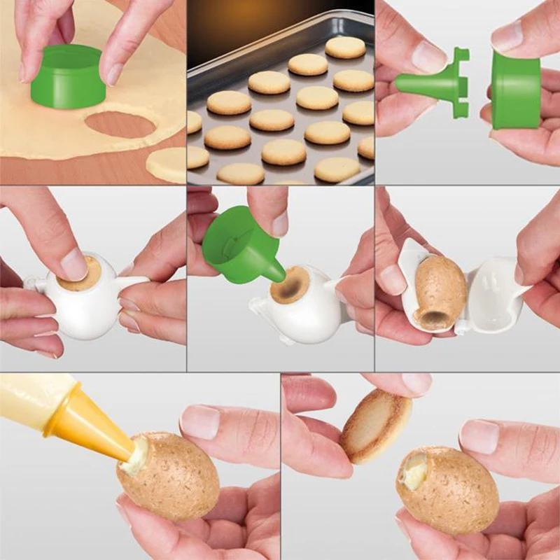 Christmas Cookie Mould 4Pcs/Set Easter Mould For Filled Cookies Easter Plastic Bunny/Egg Moulds Cookie Tools