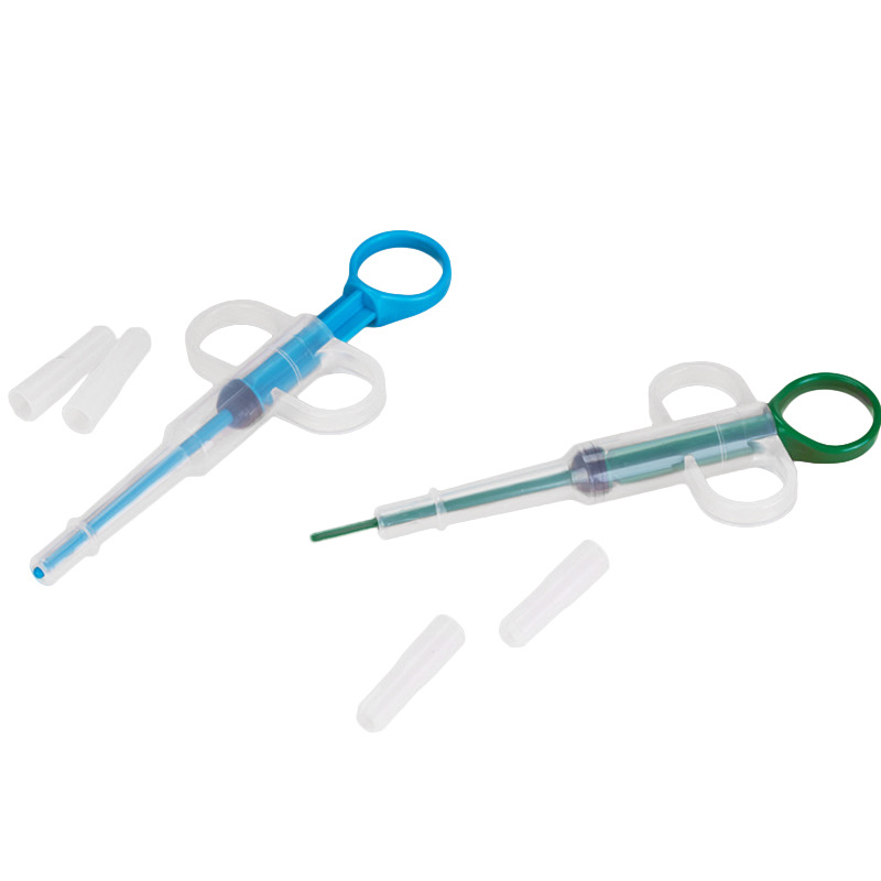 2 Heads Pet Syringe Tablet Pill Gun Piller Push Dispenser Medicine Water Milk Syringe Dog Cat Tube Feeder Dog Cat Accessories