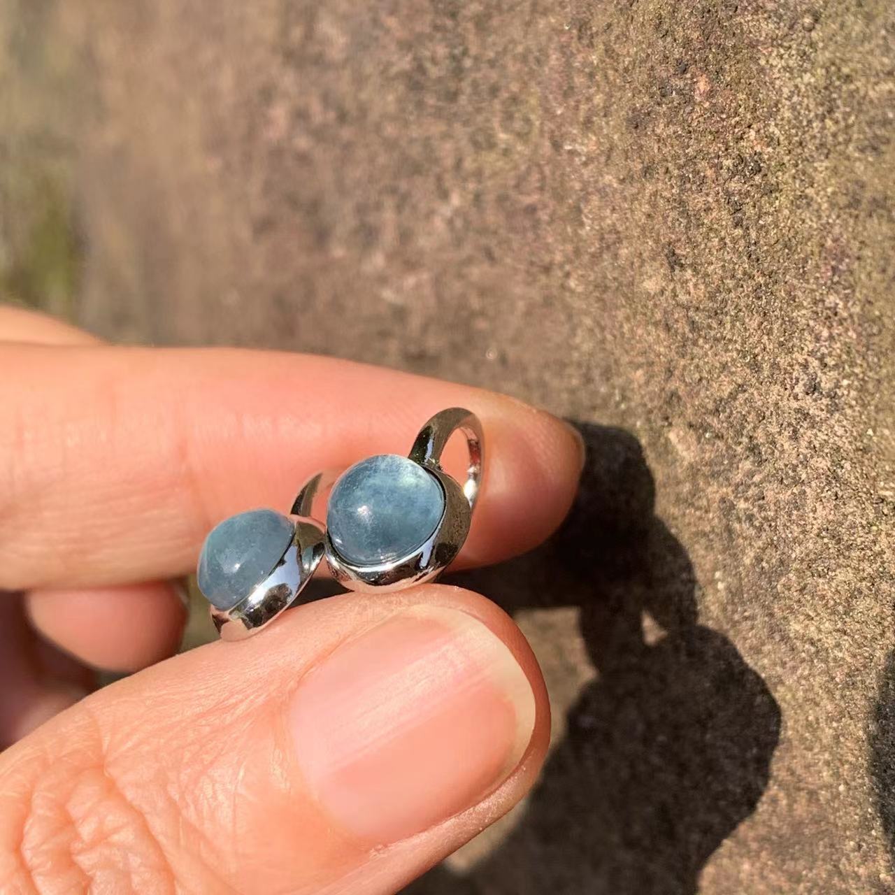 Natural Aquamarine Drop Earrings for women 925 Sterling Silver Plated Jewelry Gift Blue Simple Jewelry Classic