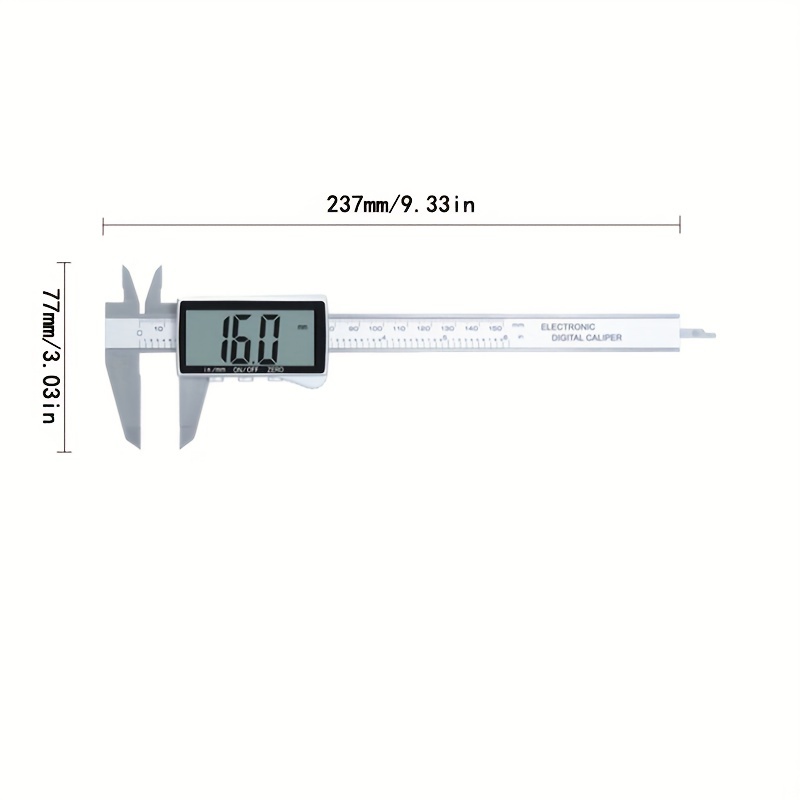 Digital Display Vernier Caliper, 0-150mm Full Screen Plastic Caliper, Series Cultural And Entertainment Jewelry Measuring Ruler