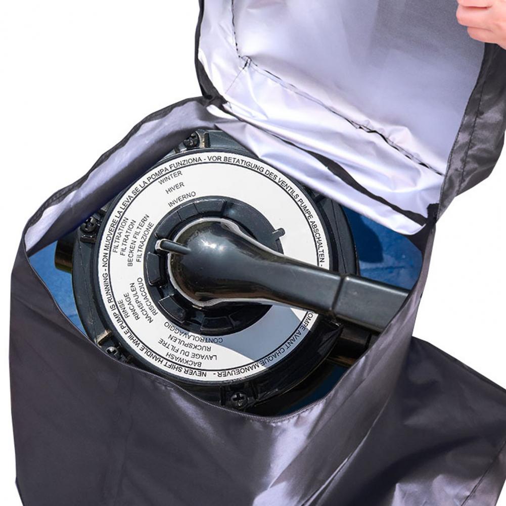 Sunlight-resistant Pool Pump Cover Waterproof Sand Filter Pump Cover for Above Ground Pools with Easy for Swimming for Sand