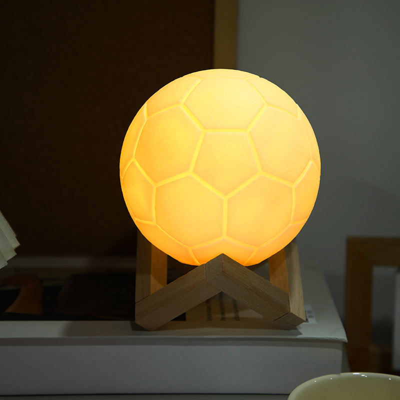 Creative football shaped night lights, colorful lights, and a sense of atmosphere