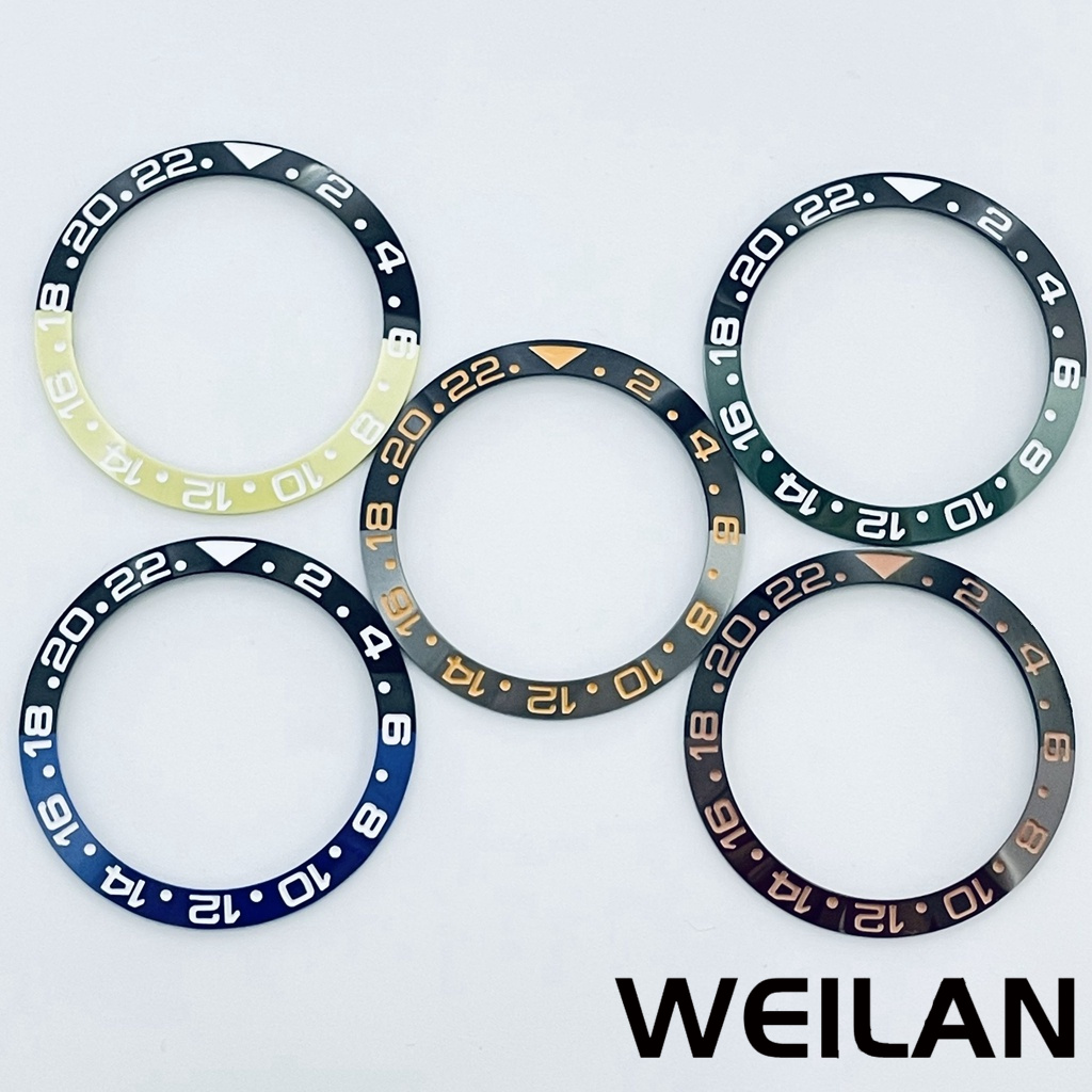 38mm Ceramic Bezel GMT Diver Style 40mm Case Inlay Bezel Replacement Diving Inlay Accessories