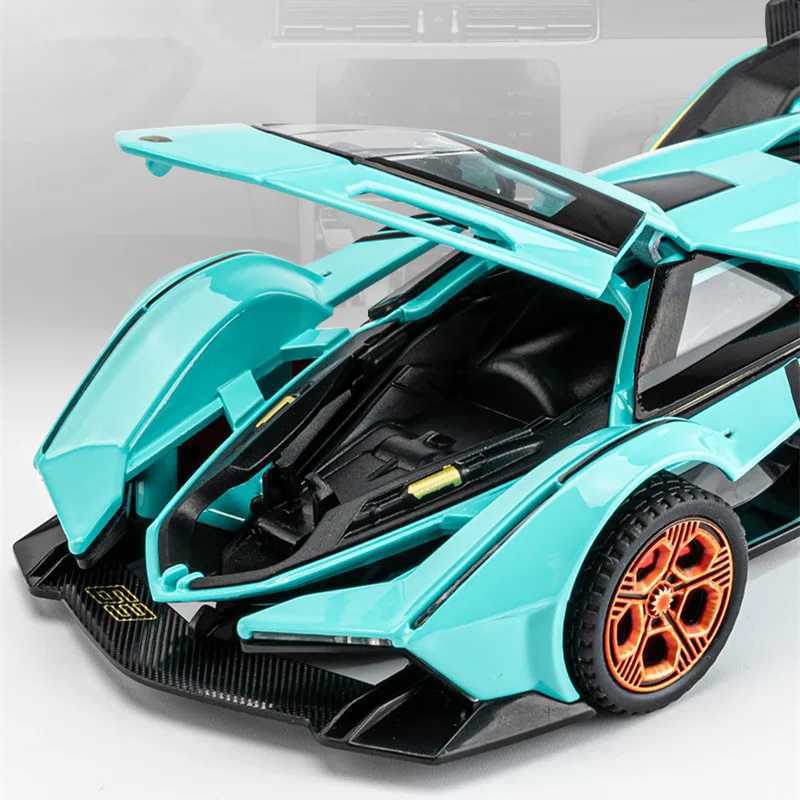 Free shipping Cars 1 32 V12 Vision GT Gran Turismo Alloy Sports Diecast Metal Toy Concept Racing Car Model Sound and Light Childrens Gift
