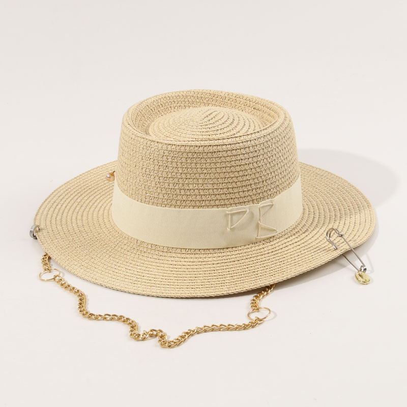 Women Snapbacks Designer Pearl Wide Brim For Travel Straw Hats Sun Protection Caps