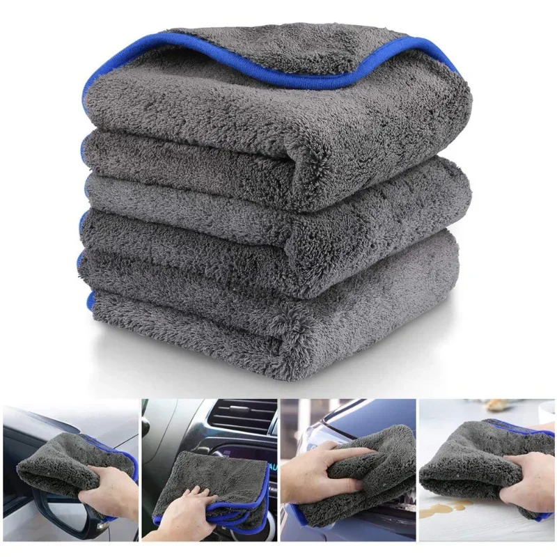 40x40cm Car Detailing 1200 GSM Car Wash Microfiber Towel Car Cleaning Drying Auto Washing Cloth Micro Fiber Rag