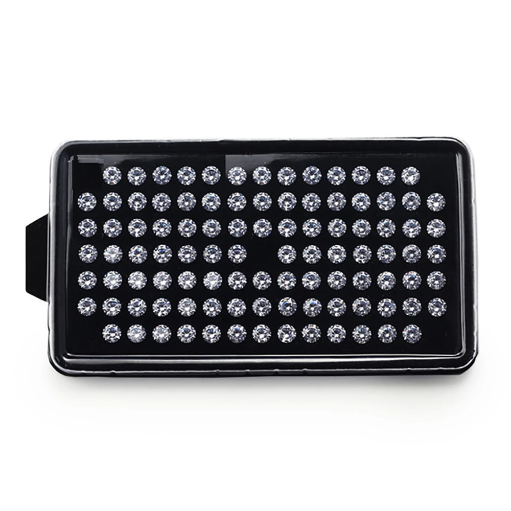 Simple Style 100 Girds Diamond Storage Box Gemstone Jewelry Display Case Show Store Bare Stone Packaging Holder Tray White Black