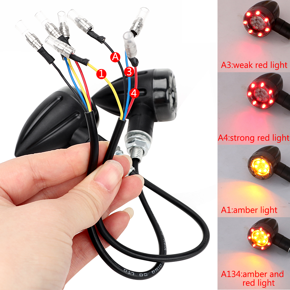 12V LED Motorcycle Brake Light Turn Signal Lamps Taillights Indicator Motorbike Dirt Pit Bike Accessories for BMW Honda Suzuki