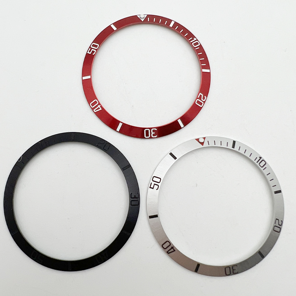 37.2mm Watch Bezel Insert Ceramic-Aluminum Bezel Fit 39mm Automatic Watch Case For Ring Parts Automatic Watch Replacement