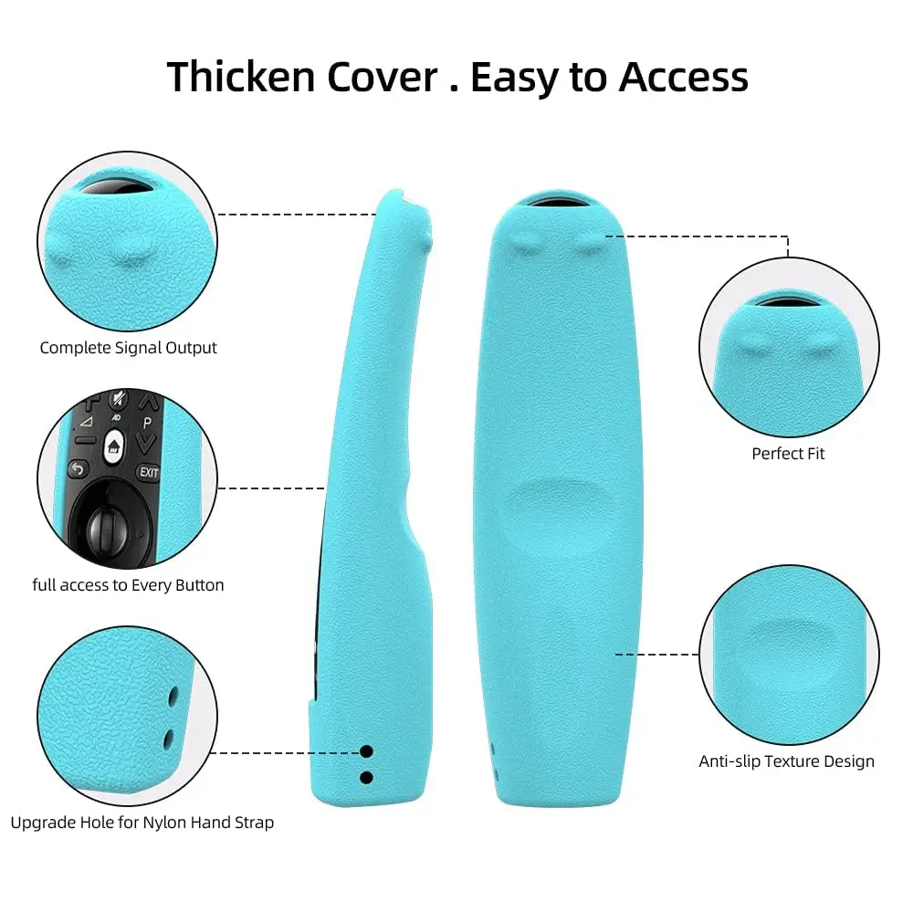 Silicone Remote Cover For LG AN-MR20GA AN-MR19BA AN-MR18BA AN-MR650A AN-MR600, Protective Case for LG Smart TV Magic Remote