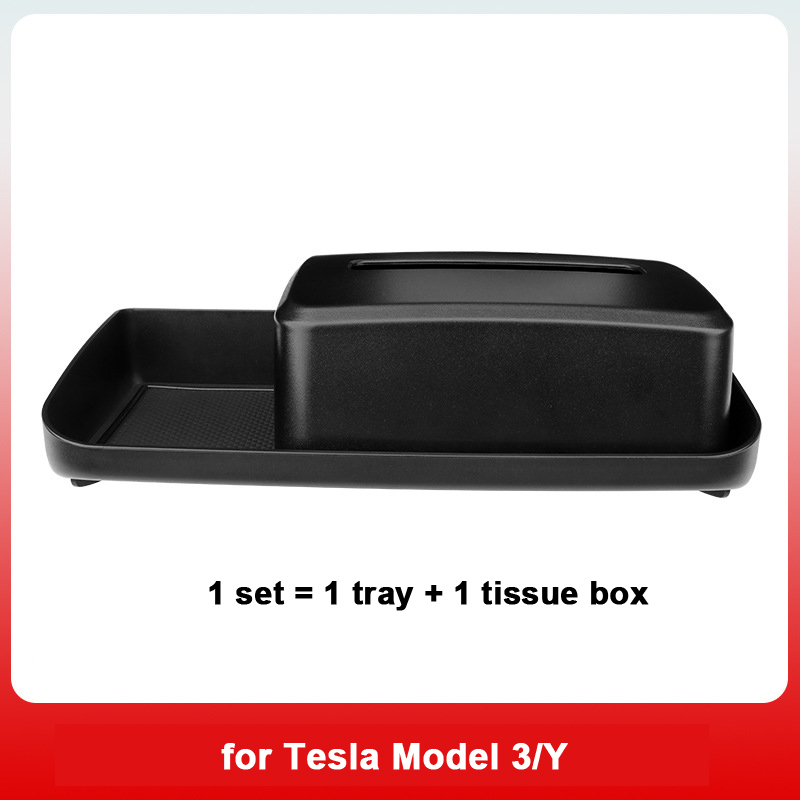 for Tesla Model 3 Y 2023 Behind Screen Storage Tray Hidden Tissue Box Central Control Sunglasses Phone Holder ModelY Accessories