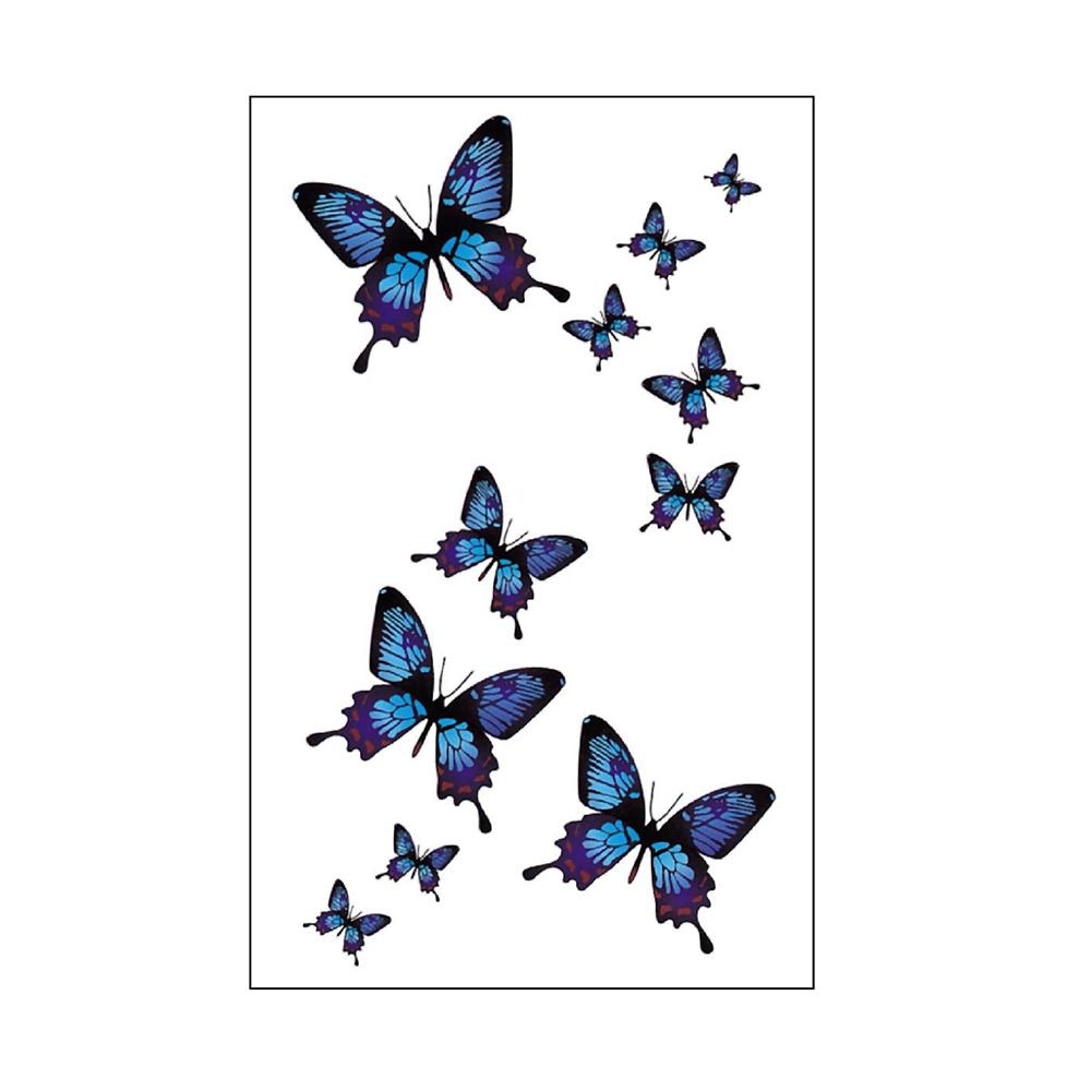 Sexy 3D Butterfly Temporary Tattoo Stickers Collarbone Paper Waterproof Transfer Water Disposable Butterfly Art Printing Bl B1Z5