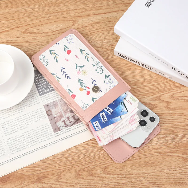 New Touchable Screen Phone Bag Girls One Shoulder Crossbody Small Bag Small Mini Printed Women's Backpack Charging Hole