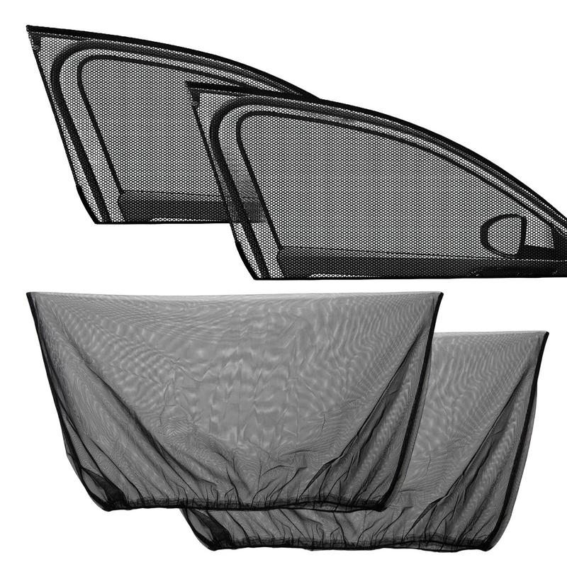Car Side Window Sunshade Front Rear Windshield Privacy Window Screen Sunshade Mesh UV Protect Curtain Auto Windows Screen Cover