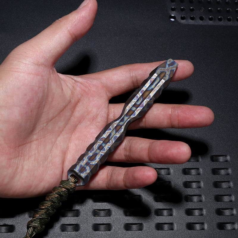110mm Multifunctional Titanium Alloy Crowbar Pocket Pry Bar Nail Puller EDC Tacticals Tool Car Gifts With Four 1.5*6mm Grooves