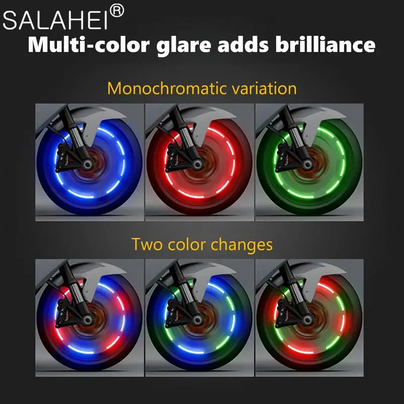 Car Hub Ambient Light LED Light Flash Car Wheel Light Hub Bulb Tire Tyre Valve Car Motorcycle Tire Colorful Modes Valve Light