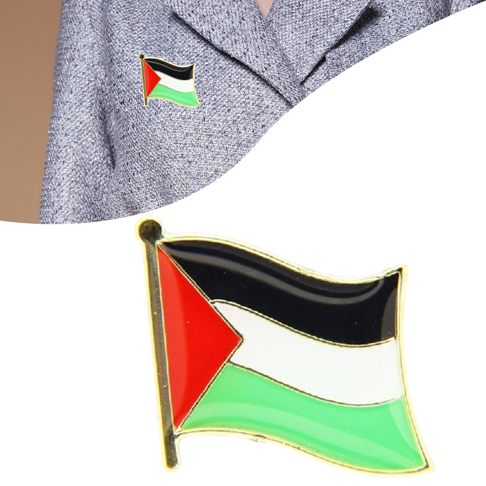 1-50Pcs Palestine Flag Lapel Pins Bulk Metal Palestinian National Lapel Pin