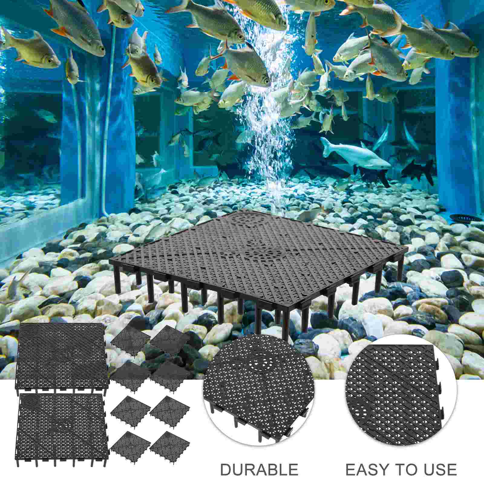 20 Pcs Isolation Filter Plate Fish Tank Aquarium Divider Bottom Filtration Tubes
