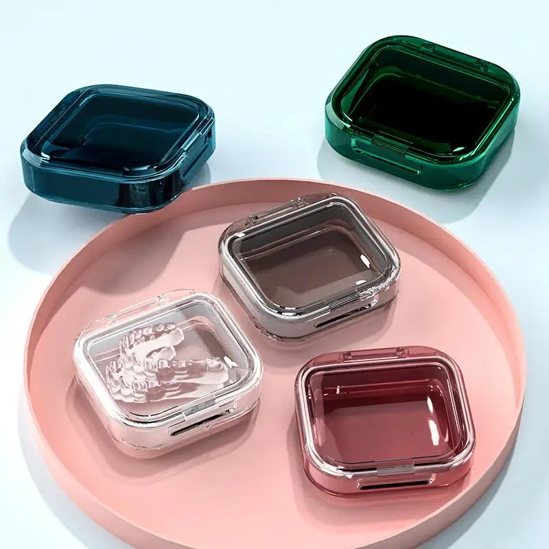 Dental Orthodontic Invisalign Retainer Case Denture Bath Storage Box Mouth Guard Container Dentistry Teeth Braces Organizer 240520