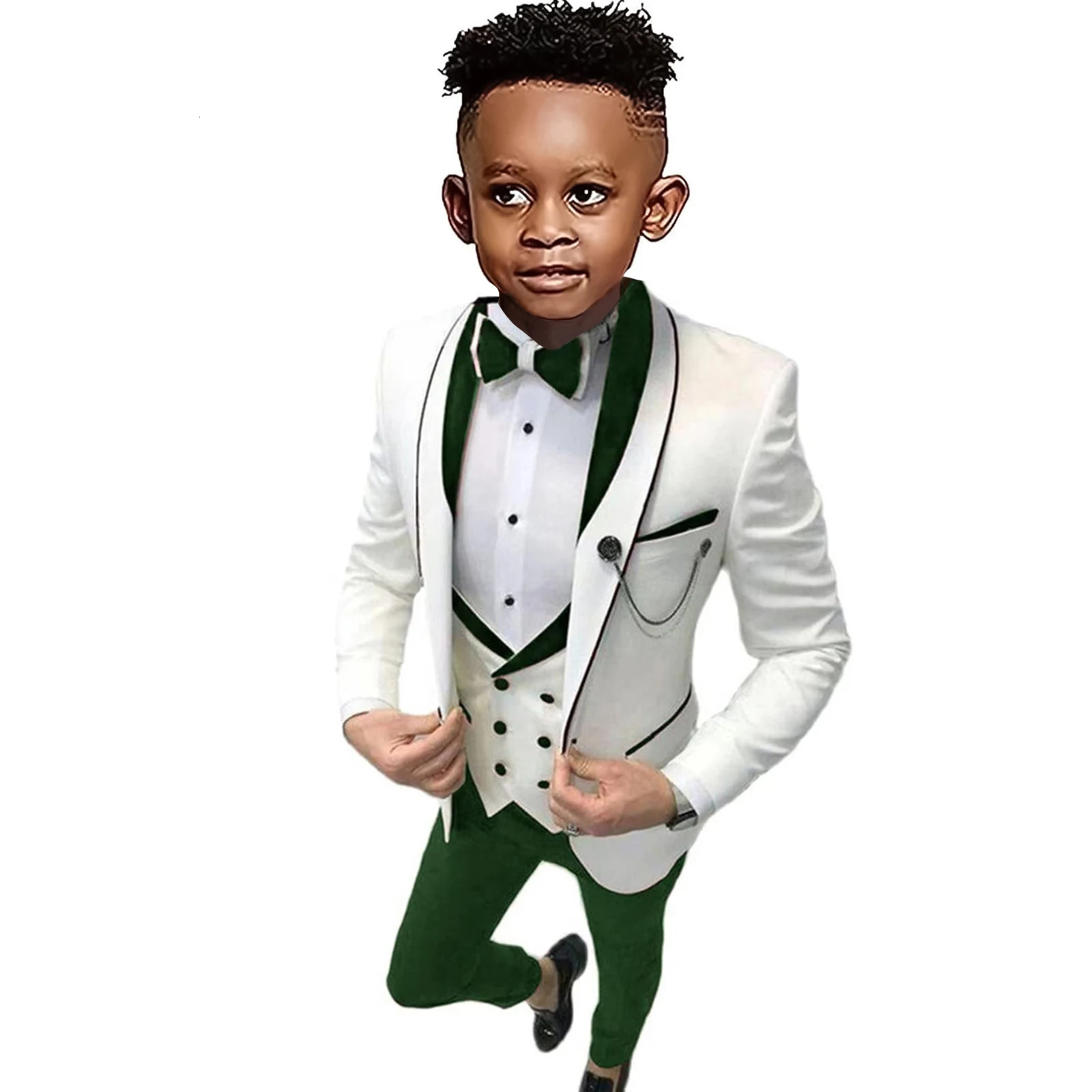 3-14 Years Four Pieces Formal Suits Set Toddler Outfit Suit Set For Boys Children Wedding Guest Classic Smart Tuxedo Pantsuit 240521