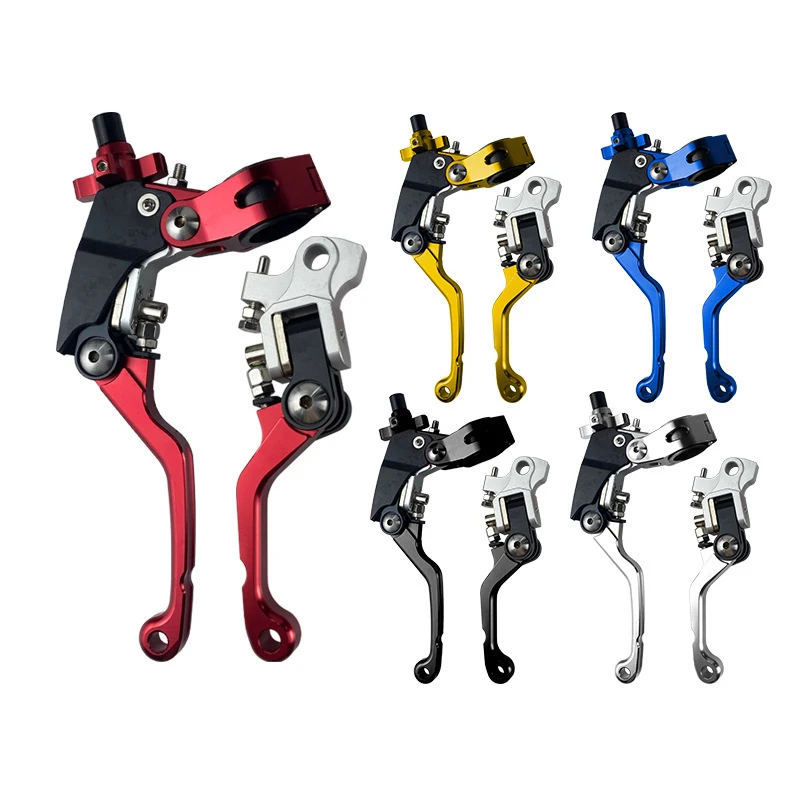 Motorcycle CNC Aluminum Anti-Fall Folding Clutch Grip Brake Kit For KAYO T4 T6 K6R BSE Pit Dirt Bike Motocross Accessories