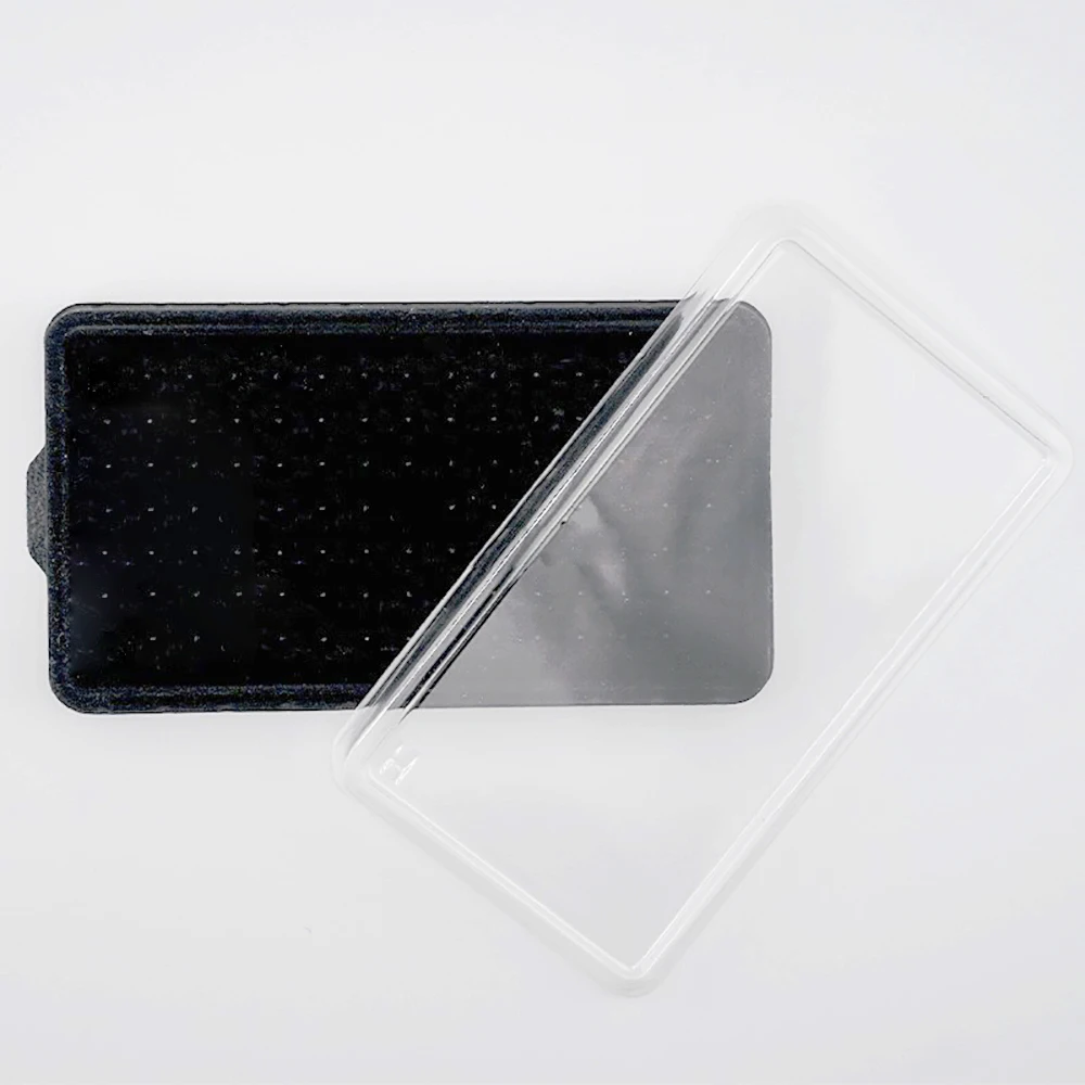 Simple Style 100 Girds Diamond Storage Box Gemstone Jewelry Display Case Show Store Bare Stone Packaging Holder Tray White Black