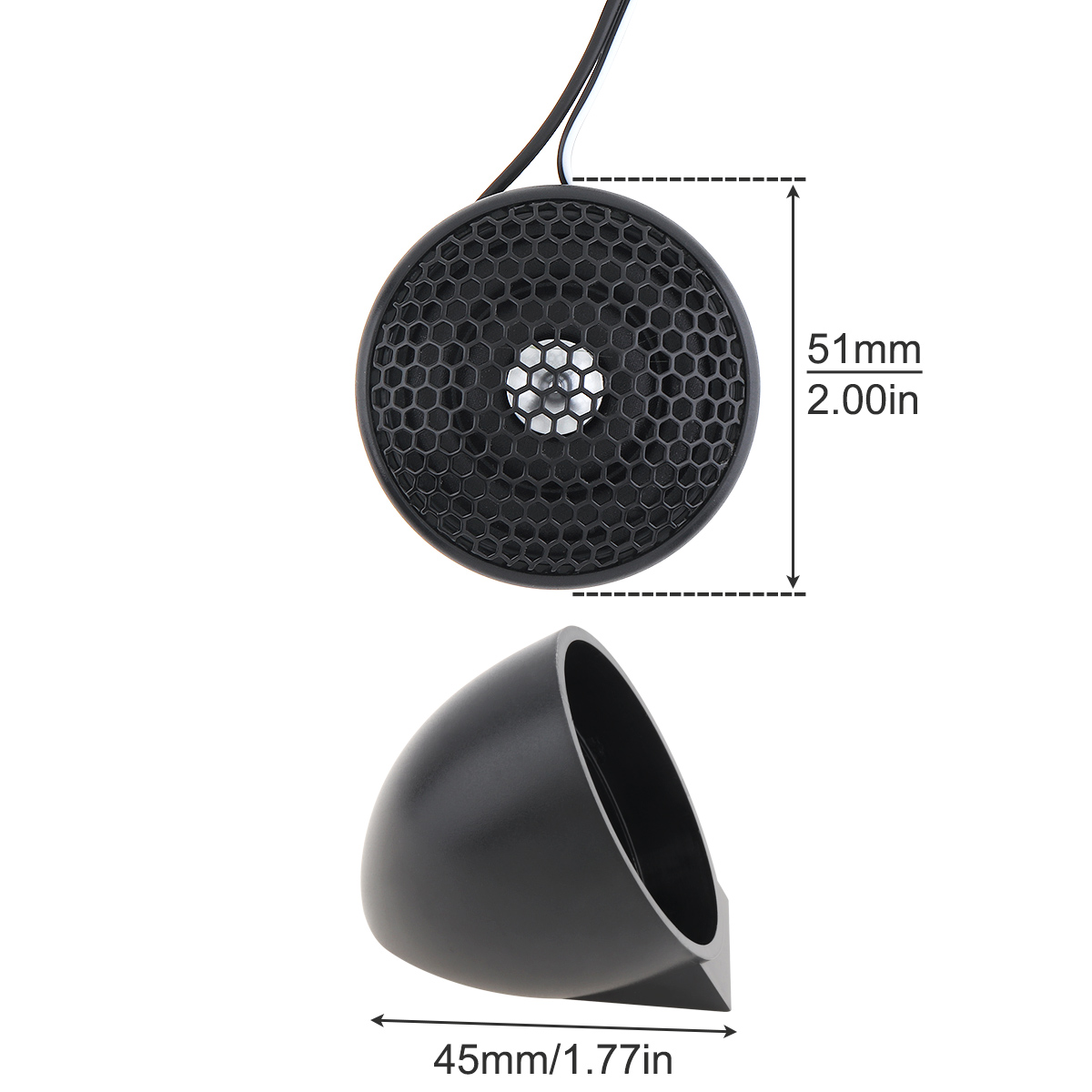 2pcs 150W Car Tweeter Loudspeaker 4Ohm Silk Film Audio Subwoofer Speaker for Car Modification