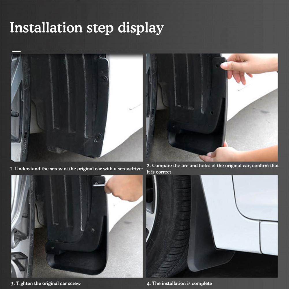 4Pcs Front Rear Splash Guard Mudguard Mud Flap Guards For Hyundai IONIQ 6 2023 2024 Fender Auto Styline Car Accessories