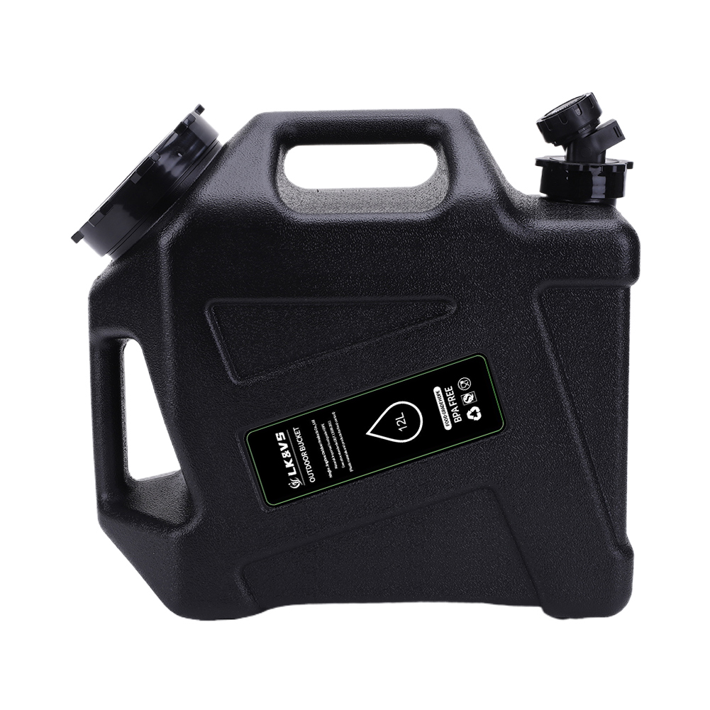 12L Water Storage Jug with Spigot Drinking Water Bucket Large Capacity Water Dispenser Carrier for Vehicle Car Outdoor Camping