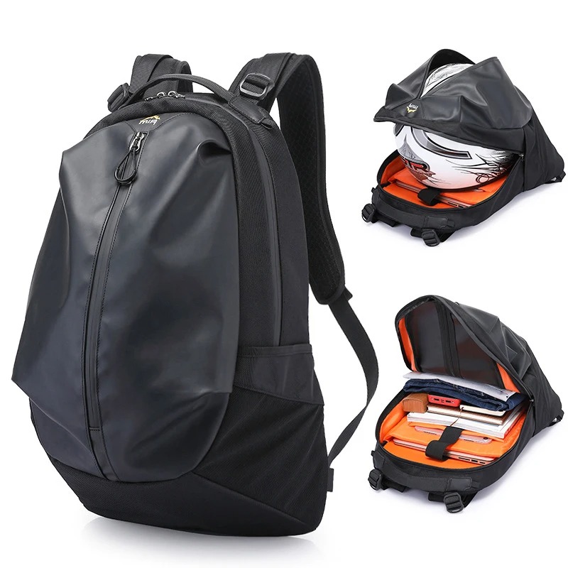 Men's 15.6'' Laptop Backpack Riding Backpack Motorcycle Helmet Bag For Men Student School Backpack Outdoor Household Backpack