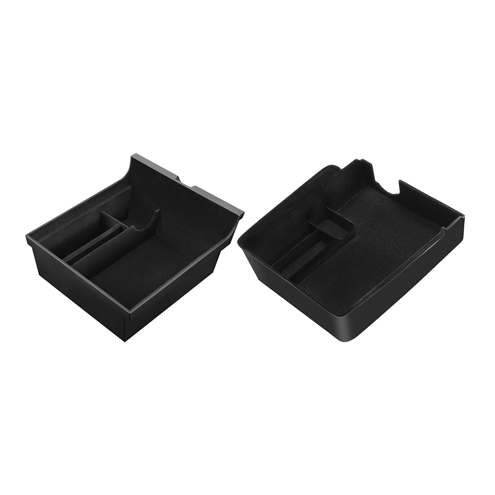 2pcs Car Center Console Organizer Cubby Drawer Console Storage Box Auto Interior Accessories for Tesla Model 3 Model Y 2021-2022