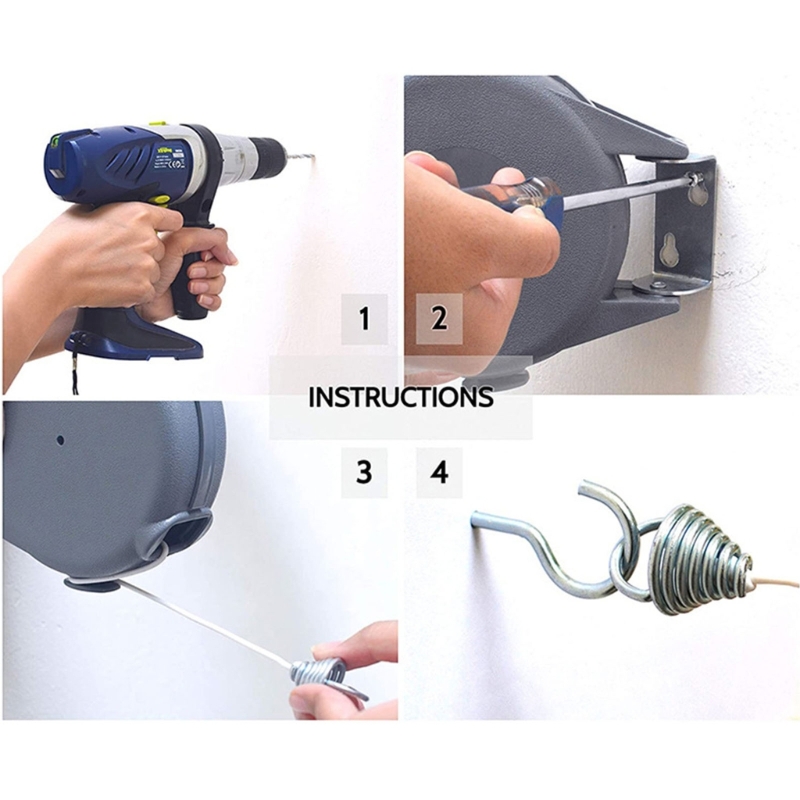 Retractable Clothesline Heavy Duty Adjustable Rope Shower Clothes Line for Indoo