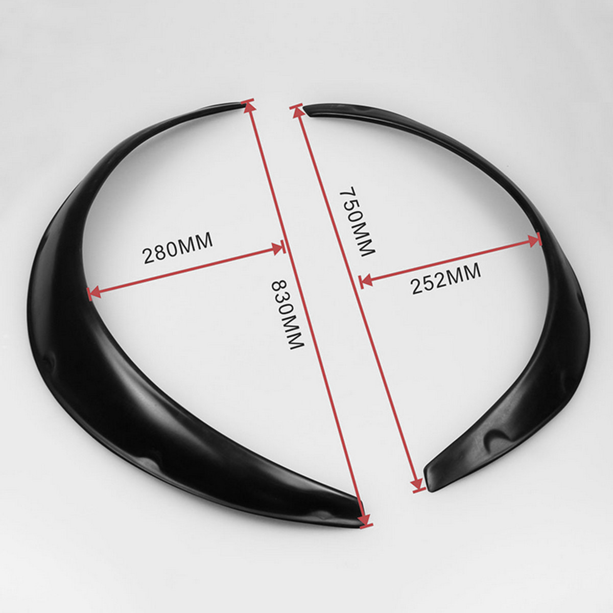 Universal 4pcs Flexible Car Wheel Fender Flares Body Kits Extra Wide Body Mudguards For Ford For Mustang For Focus For Fiesta