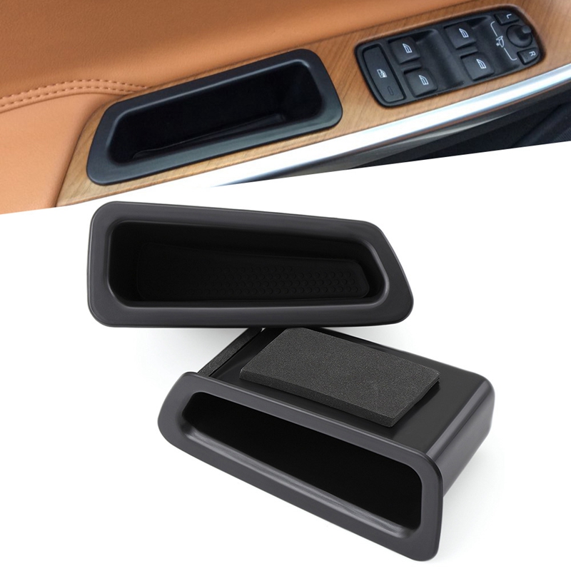 For XC60 2010-2017 Car Front Door Armrest Storage Box Container Holder Stowing Tidying Storage Boxes