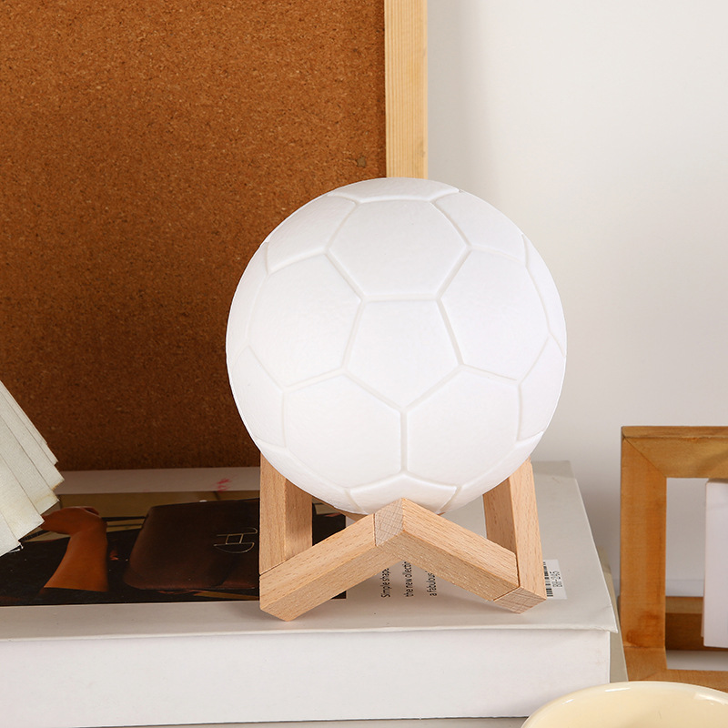 Creative football shaped night lights, colorful lights, and a sense of atmosphere