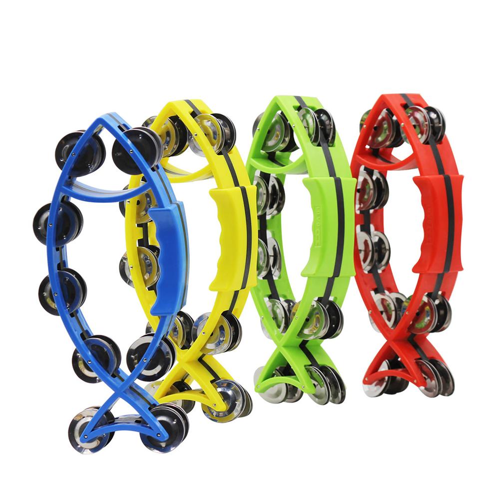 Handbell Fish-shaped Hand Rattles for Children, Tambourine, Early Education, Performance Teaching Aids, Musical Instrument