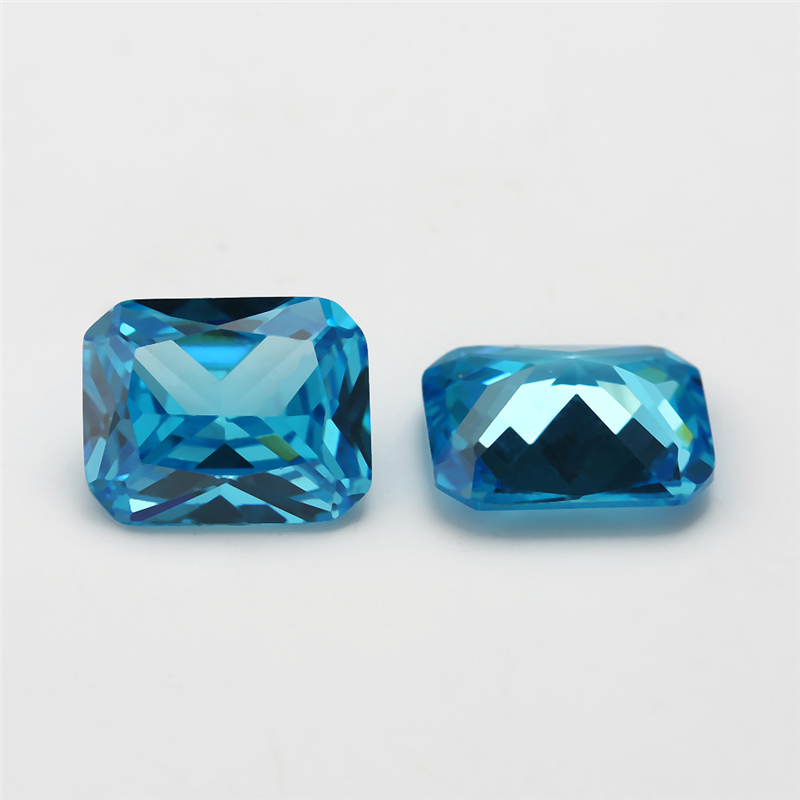 Size 4x6~10x12mm Octangle Cut 5A Cubic Zirconia Stones Green Sea Blue Tanzanite Color Loose CZ Stone Synthetic Gems For Jewelry