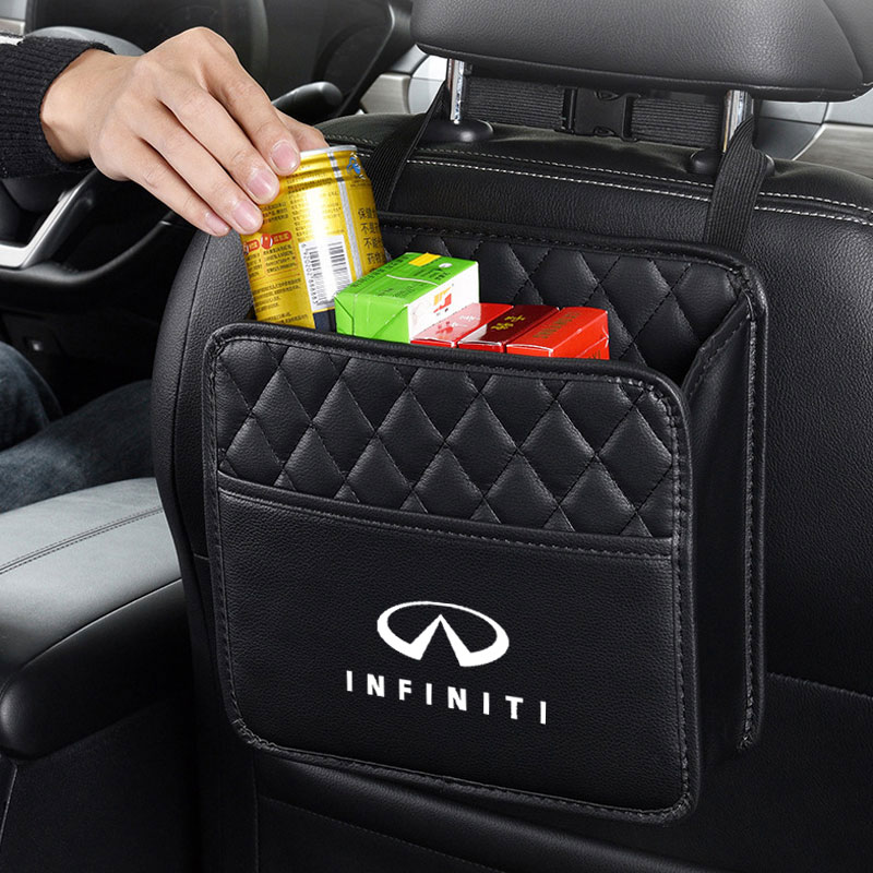 Car Seat Back Organizer Multi-Pocket Snack Mobile Phone Storage Bag For Infiniti FX35 Q50 ESQ QX6070 EX JX35 G37 EX3 Accessories
