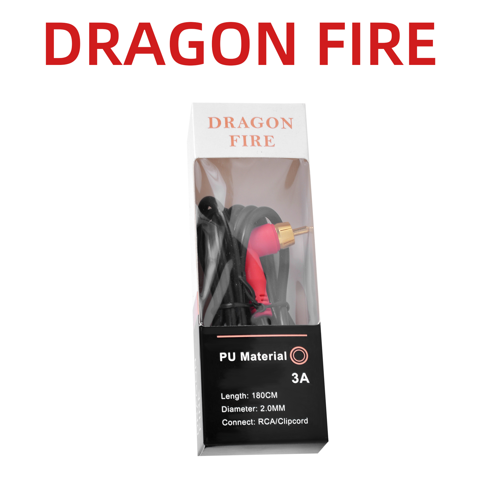 DRAGONDFIRE Tattoo Clip Cable RCA Plug Tattoo Machine Power Cord Tattoo Machine Hook Line Power Supply Accessory