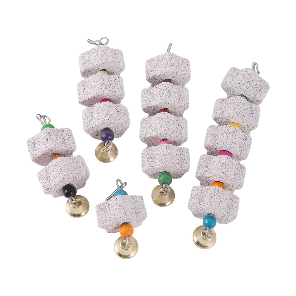 Flower Shape Pet Supplies Tearing Hanging Block Chewing Mineral Parrot Grinding Stone Bird Chew Toy