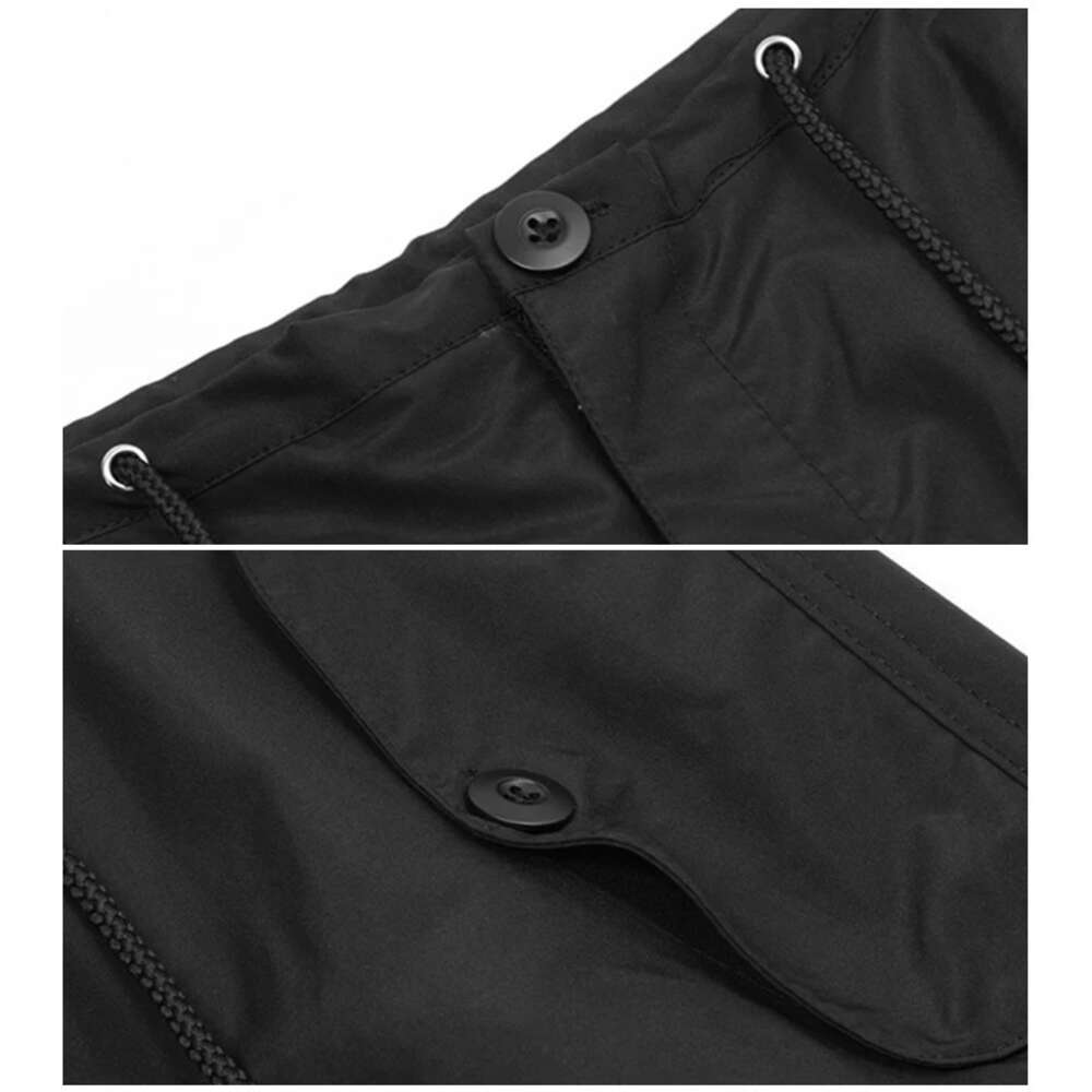 HOUZHOU Parachute Pants Sport Men Baggy American Street Cargo Wide Leg Trousers Male Tracksuit Hip Hop Loose Casual Oversize M522 30