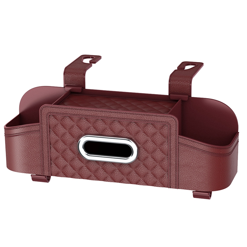 Car Seat Back Storage Box Multifunctional Auto Tissue Universal Backseat Water Cup Holder Hanging Organizer