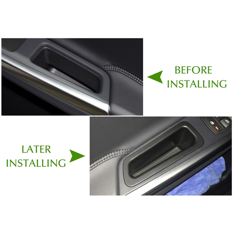 For XC60 2010-2017 Car Front Door Armrest Storage Box Container Holder Stowing Tidying Storage Boxes