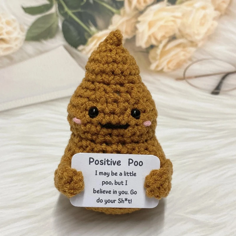 Handmade Emotional Support Pickled Cucumber Gift, Cute Handwoven Ornaments, Handmade Crochet Emotional Support Pickles With Wood