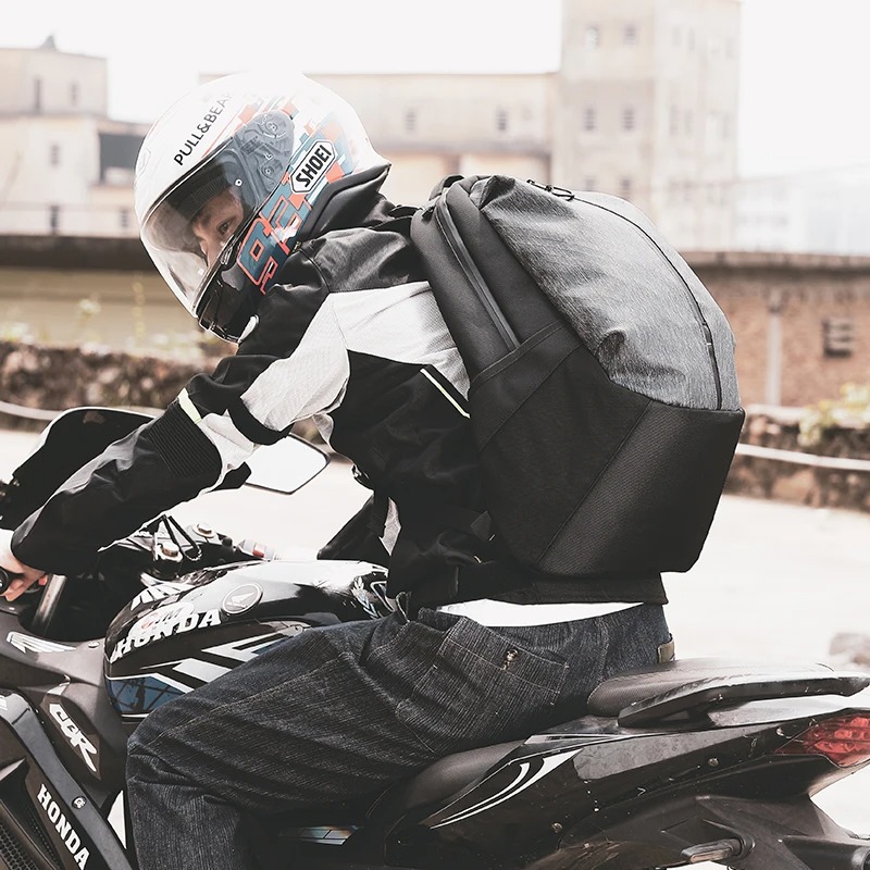 Men's 15.6'' Laptop Backpack Riding Backpack Motorcycle Helmet Bag For Men Student School Backpack Outdoor Household Backpack