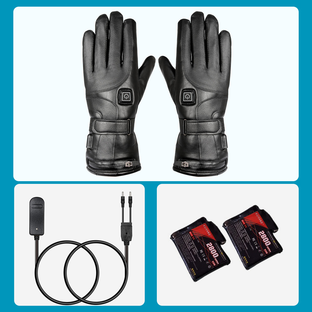 Motorcycle Heated Gloves Waterproof Winter Electric Warming Gloves Touch Screen Thermal Heated Gloves for Fishing Riding Cycling