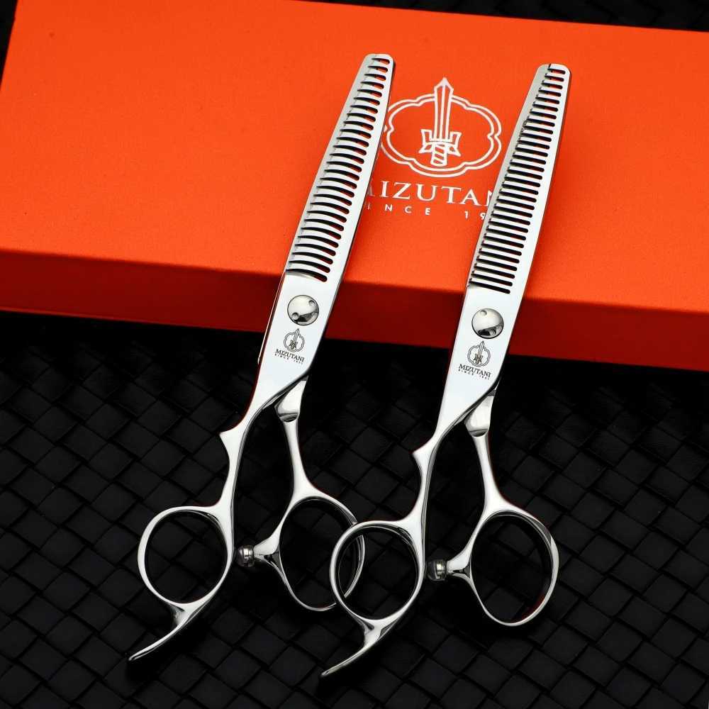 Hair Scissors Mizutani Left Hand Professional Barber Left Hand Tool 440C 6-6.5-6.8 inch Thin Razor Q240521